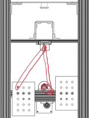 Sketches showing iterative design changes for the linkage