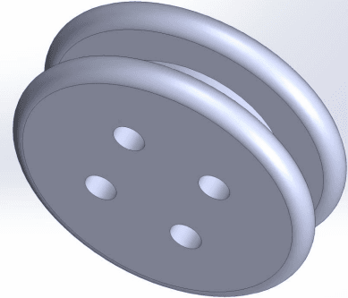 CAD model of the motor spool